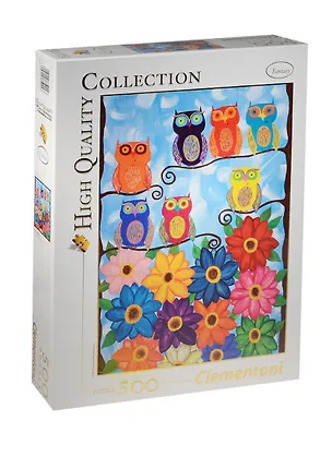 Пазл Clementoni HQ 500 эл. 49*36см. Разноцветные совушки 2516444