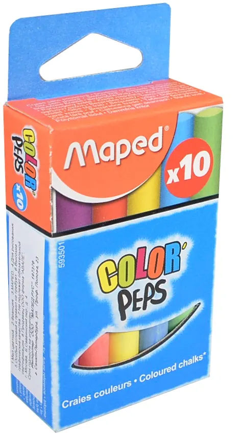 Мелки цветные круглые, 10 шт., Maped 225878 — 1