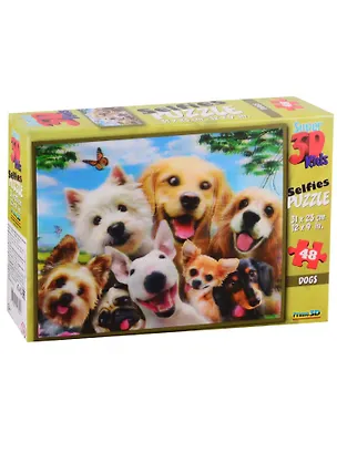 Пазл 48 Super 3D KidsСобаки селфи 2 (Dogs Selfies). 2790014