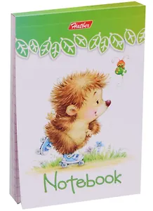 Блокнот А7 48 листов клетка "Забавные ежики"