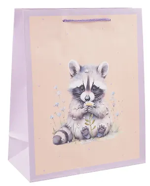 Пакет А4 32*26*12 "Енот с цветком" дет., бум.мат.ламинат 3122639