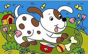 Мягкий пазл 2186 Собачка (24 элемента) (упаковка)