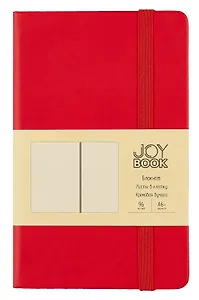 Записная книжка А6- 96л кл. "JOY BOOK. Очень красный" 7БЦ, иск.кожа, тонир.форзац, тонир.блок, скругл.углы, сшит.блок, ляссе, резинка, карман на задн.форзаце