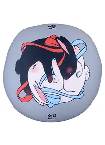 Подушка-антистресс круглая Аниме Кролики Инь и Ян (d 35 см)