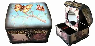 Шкатулка для украшений с зеркалом, 15х16х12 см (29112) 2394036