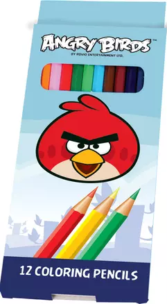 Карандаши цветные 12цв "ANGRY BIRDS" к/к, подвес, Centrum — 228978 — 1