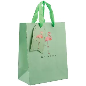 Подарочный пакет «Фламинго на мятном», А5