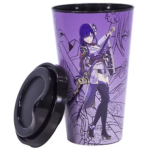 Стакан аниме Genshin Impact Raiden (пластик) (550 мл)