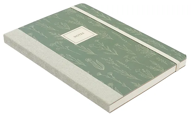 Книга для записей А5 80 листов в линейку, "Flowers" на резинке, в ассортименте 3078534 — 4