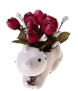 Композиция из искусственных цветов розы и кошечка (9 х 10 см) (674495) 2371613