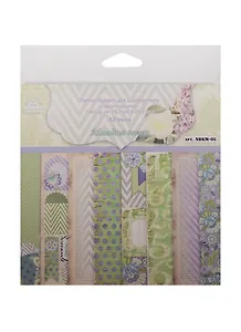 Набор бумаги д/скрапбукинга односторон. Мелодия весны (NBKM-05) (15,2х15,2см) (32л.) (180гр/м2) (Рукоделие) (упаковка)