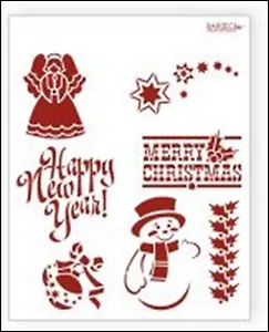 Трафарет пластиковый многоразовый Снеговик (20х25) (НГ002)