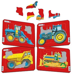Пазл-мозайка, Larsen, Трактор ,самосвал (4), в ассортименте Z1 325061