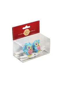 Декоративная прищепка Совушки голубые (36917) (4шт.) (упаковка)