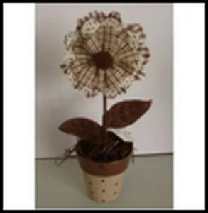 Декорат. украшение для интер. Цветочек в горшочке (23322) (24см)