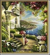 Набор для раскрашивания Дом у моря (609130416) (40х50см) (коробка) 2261685