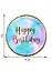 Набор бумажных тарелок Happy birthday космос с золотом (19см) (6шт) — 2820126 — 2