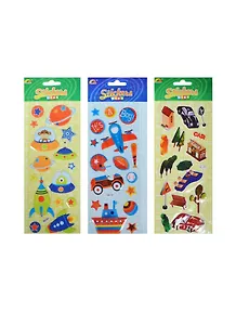 Наклейка пластик под ткань Транспорт МИКС (1022953) (26,5х10см) (в ассорт.) (упаковка)