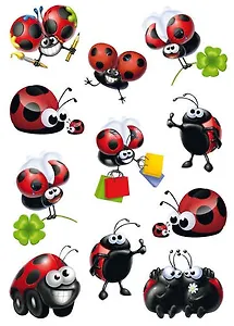 HERMA Наклейки DECOR БОЖЬЯ КОРОВКА ВЕСЕЛИТСЯ