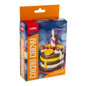 Набор для творчества LORI Слепи свечу "Праздничный торт" Св-007