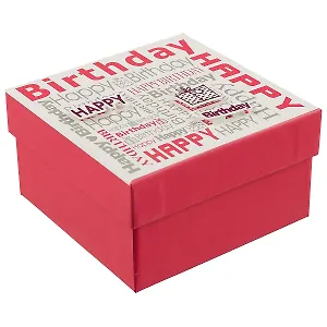 Подарочная коробка «Happy birthday», розовая, средняя