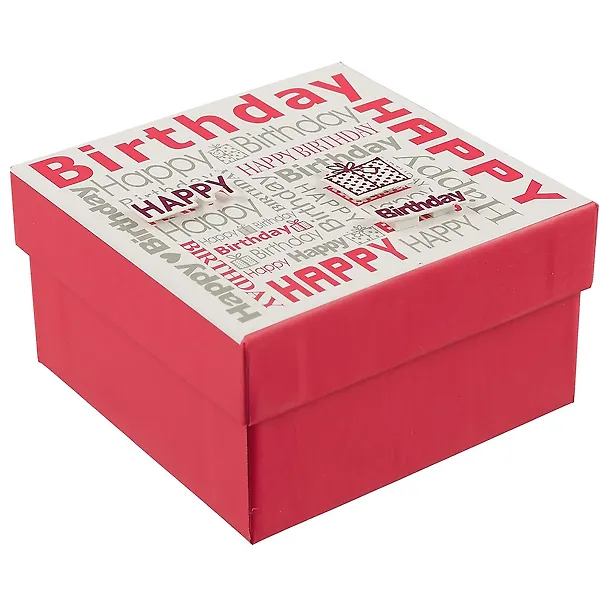 Подарочная коробка «Happy birthday», розовая, средняя 239689 — 1