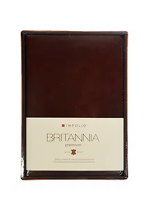 Ежедневник недат. А5 176л "Britannia" бордовый, нат.кожа, тв.переплет, поролон, внутр.карман, зол.обрез, ляссе, In Folio