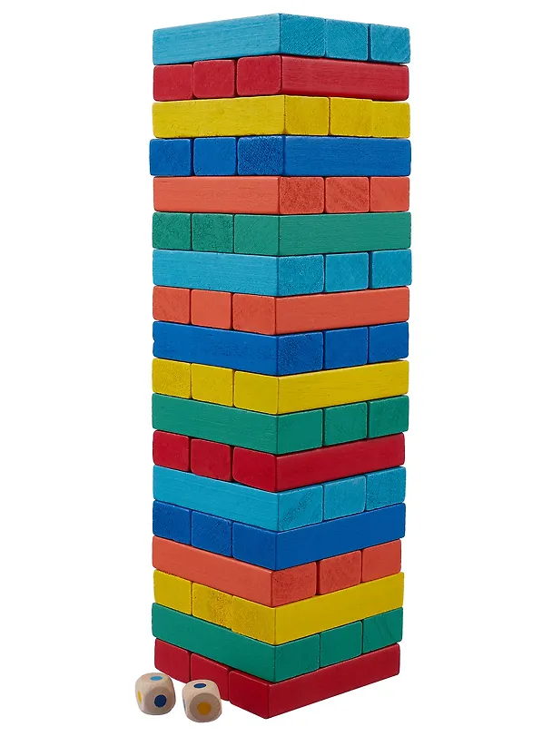 Цветные деревянные блоки в коробке с окошком, 54 шт., BL-54 2477050 — 11