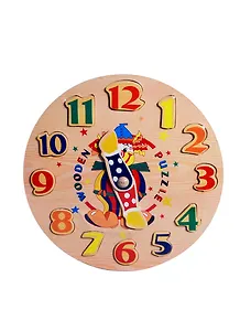 Часы-цифры (D29B) (развивающая деревянная игра)