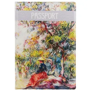 Обложка для паспорта Пьер Огюст Ренуар Пейзаж с женщиной (ПВХ бокс)