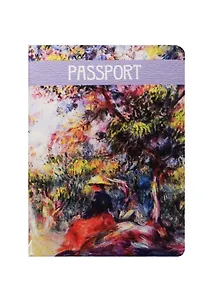 Обложка для паспорта Пьер Огюст Ренуар Пейзаж с женщиной (блистер) 9*13см