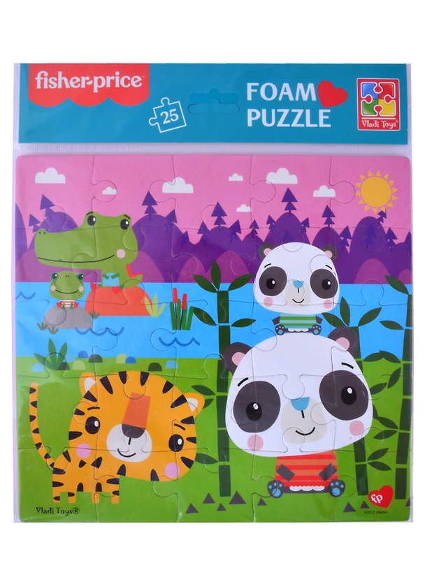 Мягкие пазлы Fisher-Price "Панды" 25 элементов 2879629 — 1
