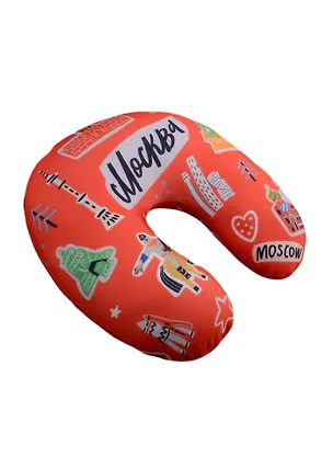 Подушка на шею антистресс «Москва Символы города», (35х35 см), (красный) 2784608