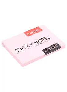 Блок бумаги 76*102 самоклеящийся розовый 100л, Hatber
