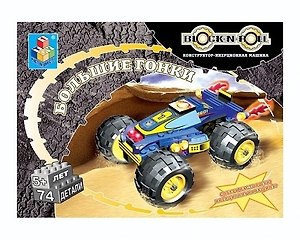 Конструктор-инерц. машина Block-n-Roll Большие гонки (Т51040) (74 дет.)