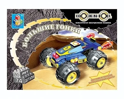 Конструктор-инерц. машина Block-n-Roll Большие гонки (Т51040) (74 дет.) 2309261 — 1