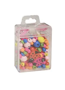 Набор бусинок дерево с фигуркой божья коровка (11-05713-17)