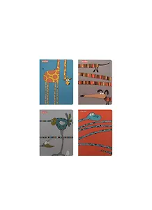 Записная книжка А6 40л кл. "Длинношеее" карт.обл., мат.лам., выб.лак, блок офсет, сшивка, ассорти, MARKER ARTE