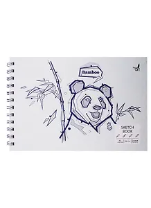 Скетчбук А5+ 80л "SKETCHBOOK. Panda book" белый офсет, 120г/м2, 7БЦ