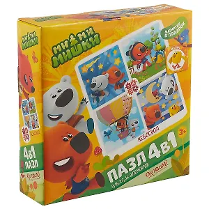 Пазл ORIGAMI Набор.4в1 9-16-25-36эл. "МиМиМишки. Небосвод" 03515