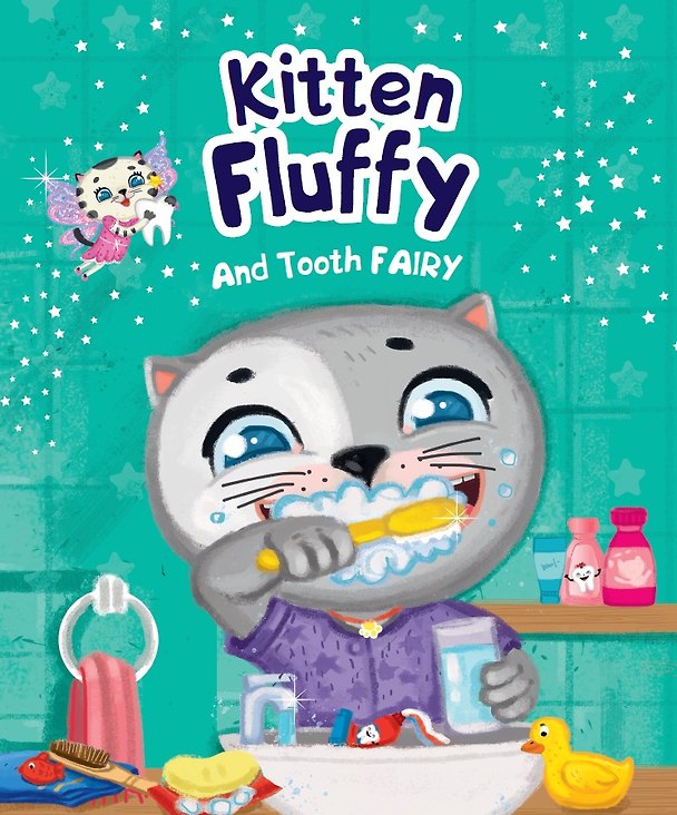Книга Kitten Fluffy and Tooth fairy (Котёнок Пух и Зубная фея, мелов. 200х240) (Анна Купырина) — 1