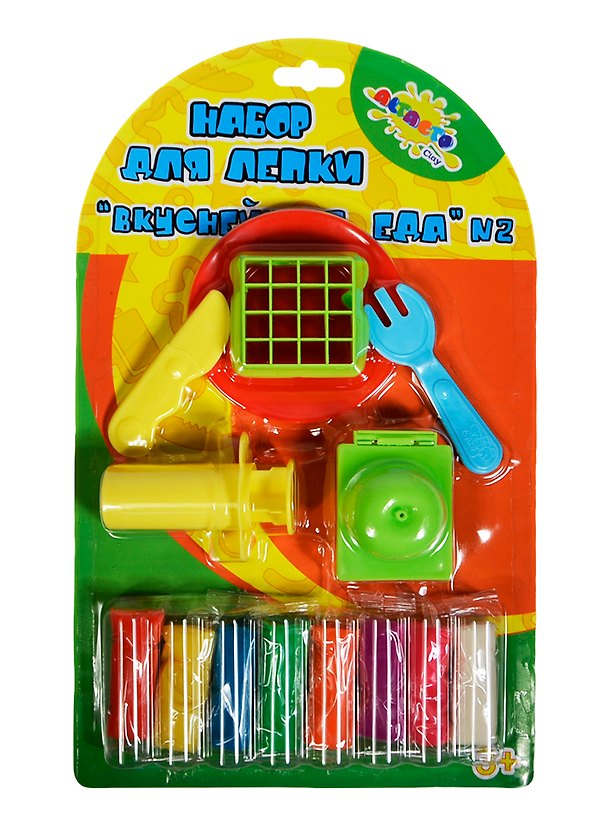 Набор для лепки Вкуснейшая еда №2 (3899B) (8цв.х 20г.) (Altacto Clay) (3+) (блистер) 2435541 — 1