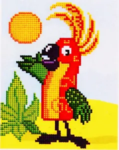 Алмазная мозаика ТМ Рыжий Кот 38 попугаев (Лицензия/Союзмультфильм) 17х22см без подрамника, на картоне, с мольбертом НД-1592