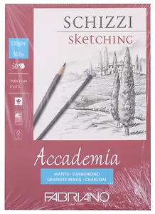 Альбом для зарисовок 14,8*21см 50л "Accademia" склейка, 120г/м2, Fabriano
