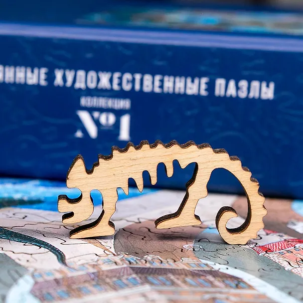 Пазл деревянный Купание разноцветного дракона DaVICI 125 элементов 2778423 — 4