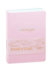 Ежедневник недат. А5 136л Essential. Pink розовый, кожзам, тв.переплет, цветной срез, тонир.блок