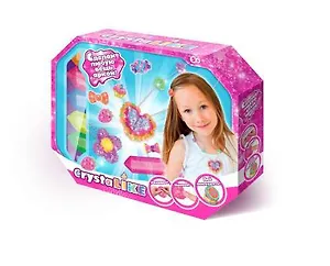 Набор для творчества, Масса для моделирования, 1TOY/Вантой, Crystalike" 6 баночек с аксесс. (2*кор.цепочки, 1* длинная цепочка, 2* стикер листа)"