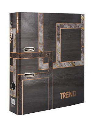 Папка архивная 75мм А4 "Wood&Stone.Trend" лам.картон, венге, 3138760