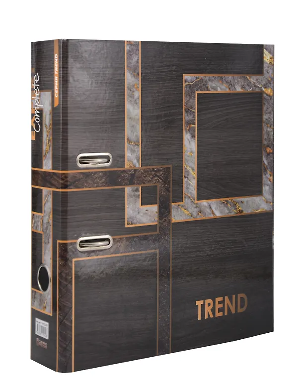 Папка архивная 75мм А4 "Wood&Stone.Trend" лам.картон, венге, 3138760 — 1