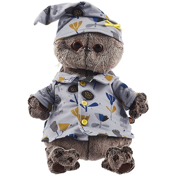 Мягкая игрушка Басик в голубой пижаме в цветочек (30 см) (Ks30-126) 2774165 — 1